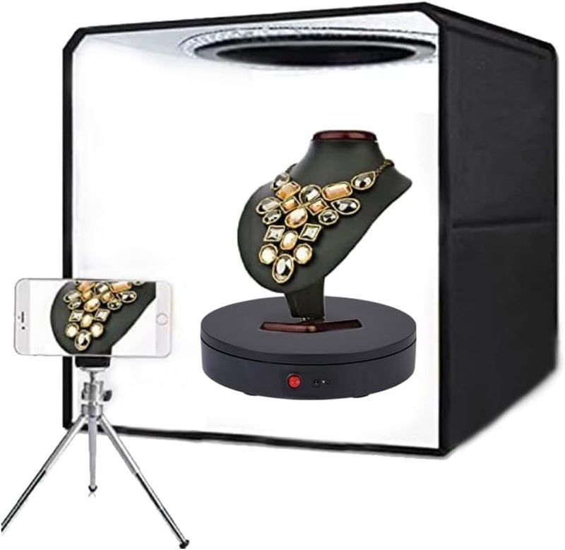 JAYEGT Motorized Rotating Display Stand, 330Lbs Load，360 Degree Electric Rotating Turntable for Photography Products Display，Live Show,Remote Control +5 Colors Backgrounds (Black/8.66inch /Wired) - Image 5